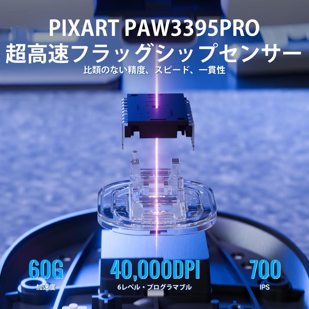 ATTACK SHARK X8PRO Gaming 8000Hz Polling 55g PixArt 3395PRO Up To 60G 500mAh High 100 Million Switch Large Sticker White Mouse, Lightweight, Wireless,