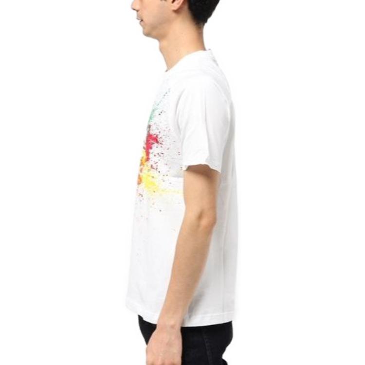 Adidas Originals T Shirts Men's White Crew Neck Moderate Straight Fit AZ8632
