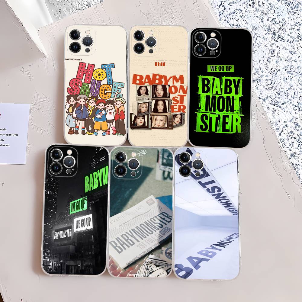 Singer B-BABYMONSTER Fit For iPhone 16 15 Promax Phone Case iPhone 14 11 12 High end 13 Pro Silicone