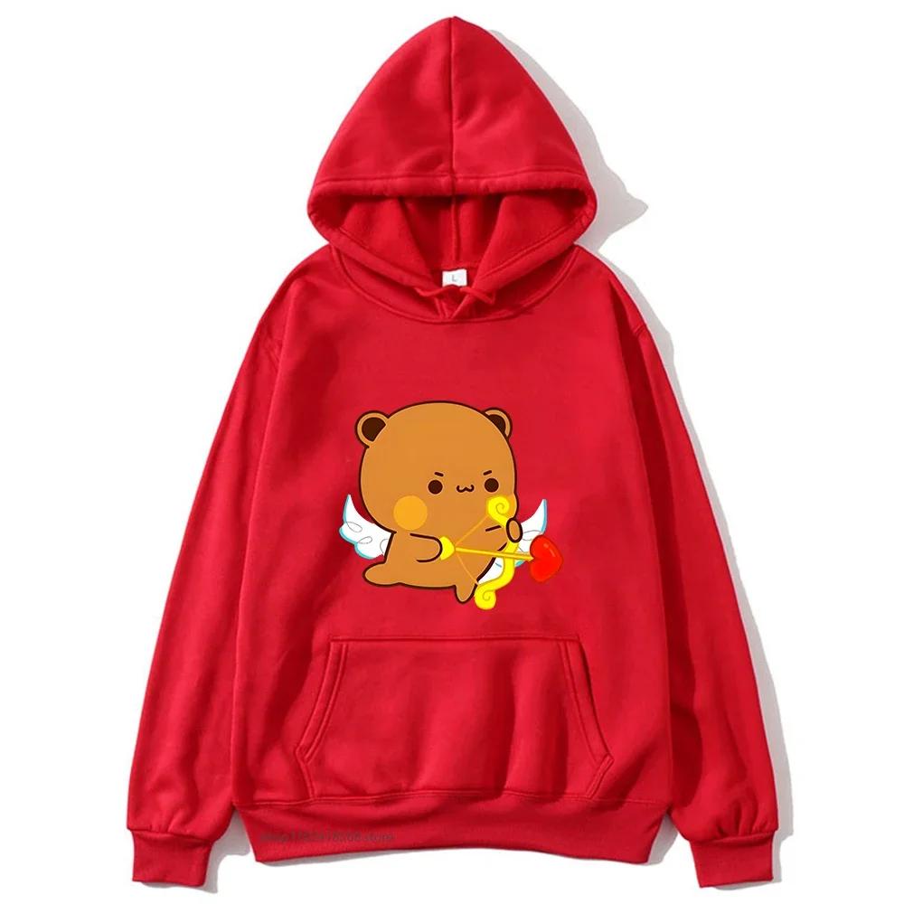 Cute Dudu and Bubu Hoodies Panda and Brownie Bear Couple Sweatshirt Men Women Clothes Kawaii Style Top