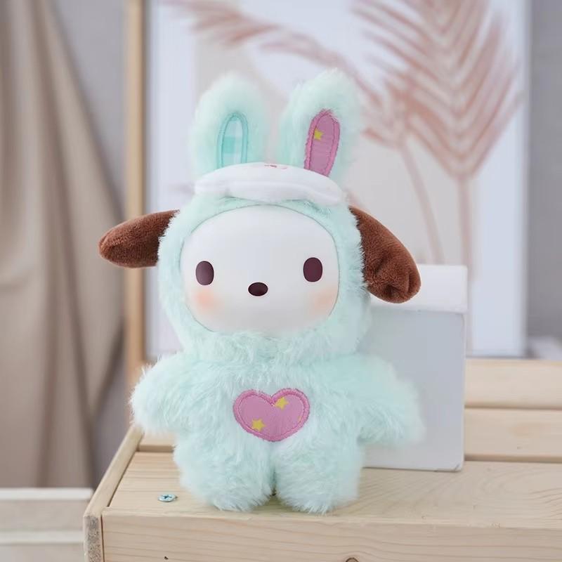 Мультяшная брелок-брелок Hello Kitty Зайчик Косплей Милая ПВХ Кукла Кукла Мягкий Пушистый Подвеска для Сумки Украшение для Рюкзака Брелок Женские Подарки