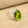 Peridot Gemstone 925 Sterling Silver Handmade Jewelry Ring For Thanksgiving Gift