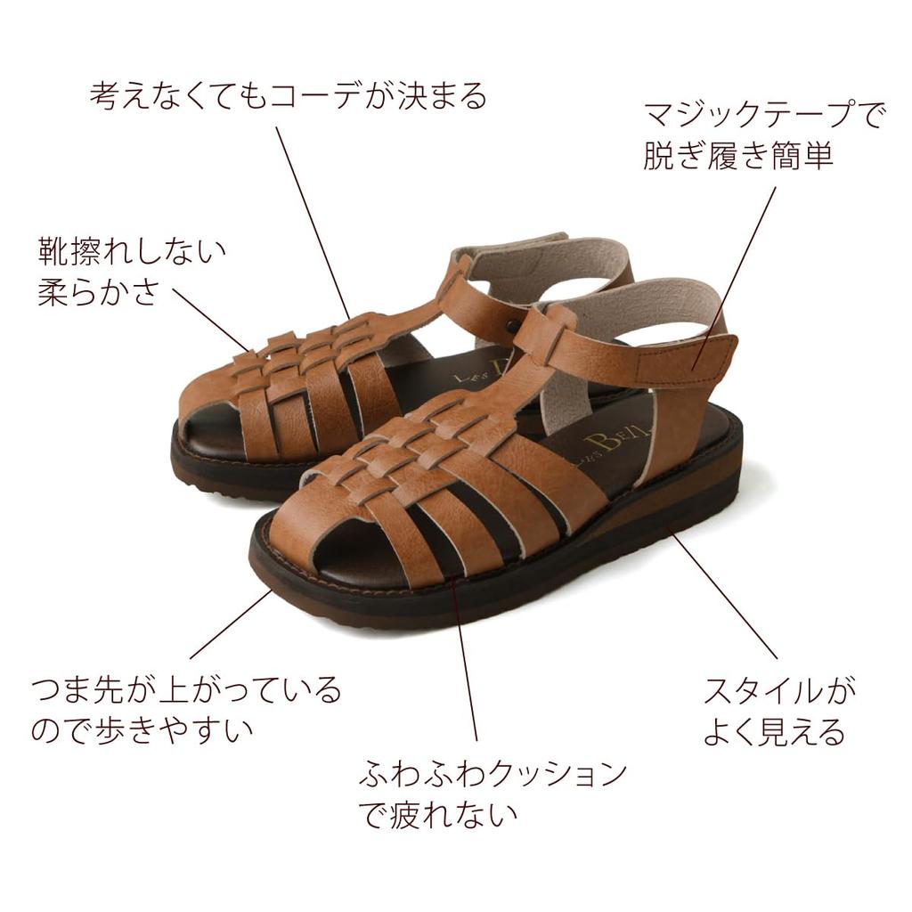 Shoe Kobo Belle Сандалии для легкой ходьбы толстые гуркха сделано в PAINP [Ясашии & Софа] женские, в, подошва, легкие, не вызывающие усталости, платформа, сандалии,