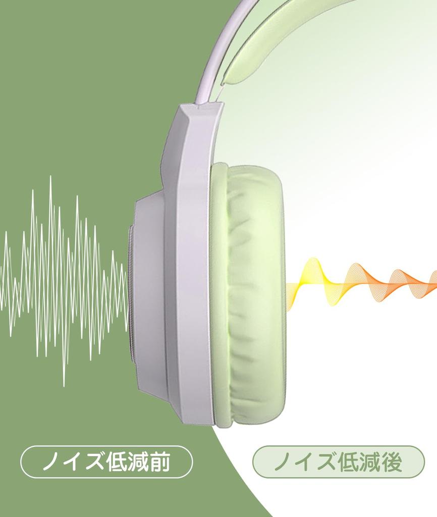 Проводные игровые наушники Cat Ear 40MM RGB USB с мягким защитным покрытием, хорошим звуком, регулируемые, совместимые с языками, подарок на день рождения, новый год с инструкцией на японском языке