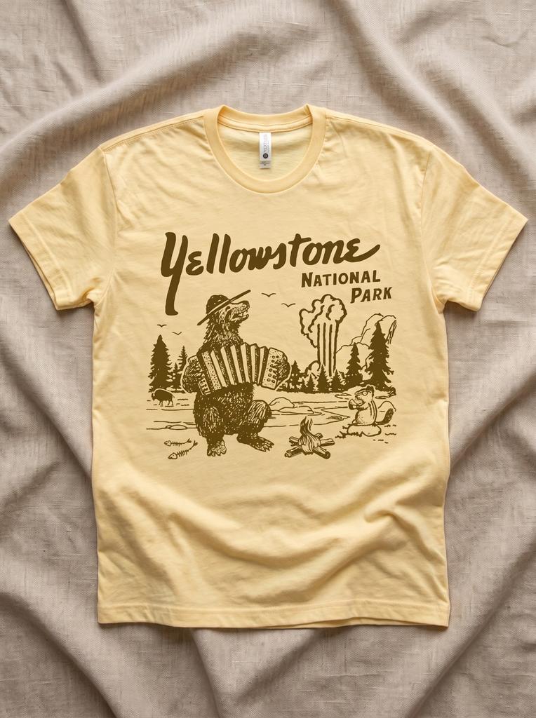 Yellowstone Shirt Vintage National Park Comfort Colors Funny Camping