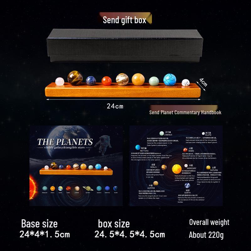 Galaxy Crystal Ball: Nine Planets Solar System Model - Educational Gift for Kids