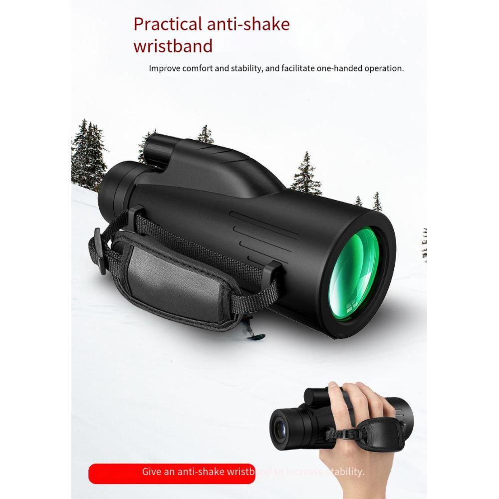 Мощный монокуляр 12x50 с ночным видением при слабом освещении, высокая кратность, портативный телескоп для наблюдения на большом расстоянии
