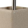 Brosse WC en résine effet pierre beige 9.5x9.5x36.5cm
