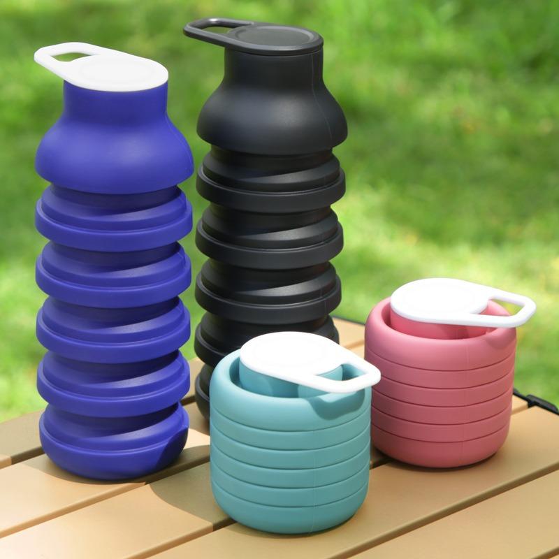 Silicone folding cup outdoor travel water bottle portable and handy cup cycling water cup