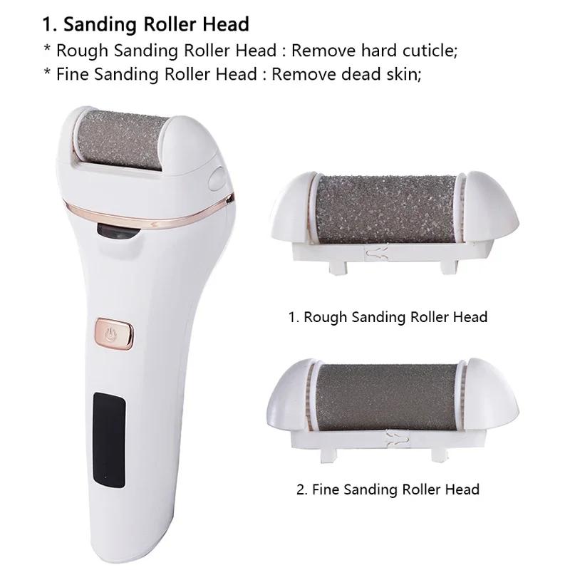Newest 4 IN 1 Painless Epilator Depilator For Lady Full Body Electric Hair Removal Shaver Foot File Callus Remover Pedicure Tool