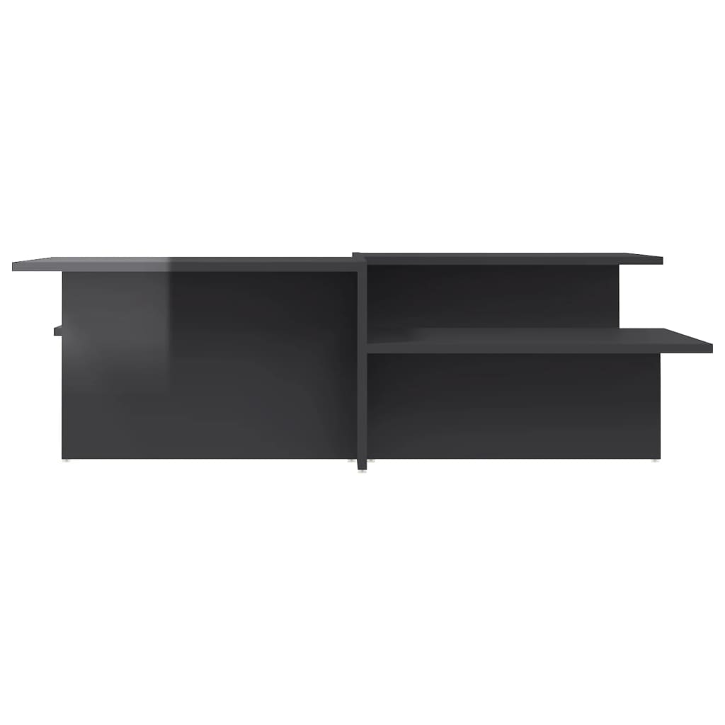 Coffee Tables 2 pcs High Gloss Grey Particleboard