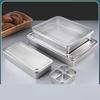 Квадратный контейнер для хранения продуктов из нержавеющей стали с прозрачной крышкой