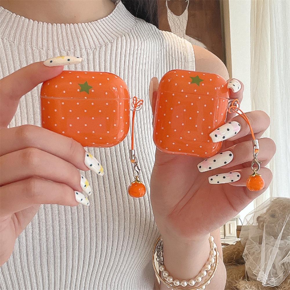 Polka dot tomato personalized earphone cover for Apple AirPods 1 /1 generation cute pendant case PRO1/PRO1