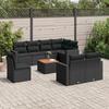 VidaXL Garden Lounge Set with Cushions 9 Pcs, Patio Sofas, Furniture Set, Outdoor Terrace Furniture, Black 3224214