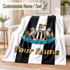 Custom Text Flannel Blanket Newcastle United FC Print Warm Cozy Blanket Home Sofa Bedding