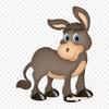 Donkey Cartoon Iron On Heat Transfer Printing Vinyl Patches Sticker for Clothes DIY Appliques Washable Patches