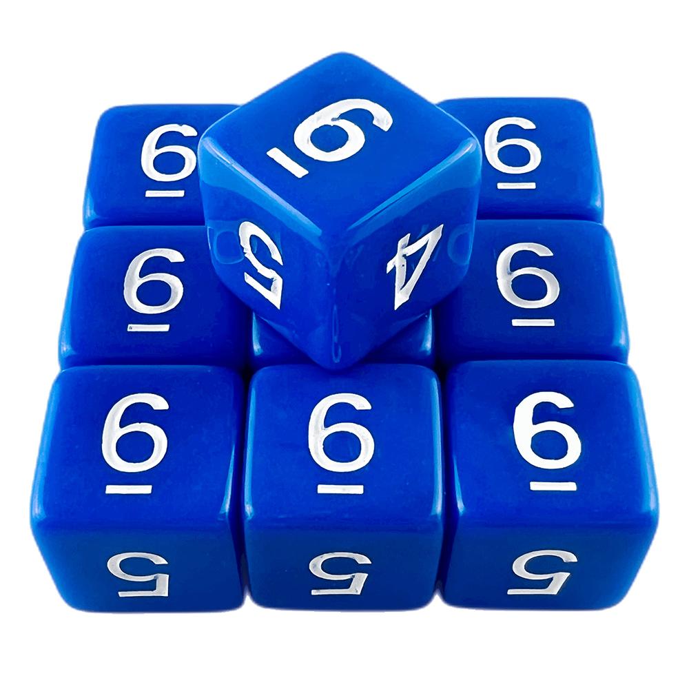 Многогранные кубики D6 16 мм Цифровые кубики Игровой набор 6-гранные 10 шт. для настольных игр