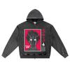 DTG Print Knitted Denim Zip-Up Hoodie Copy of MOB Psyco 100 V2 Brother Print Zipper Hoodies