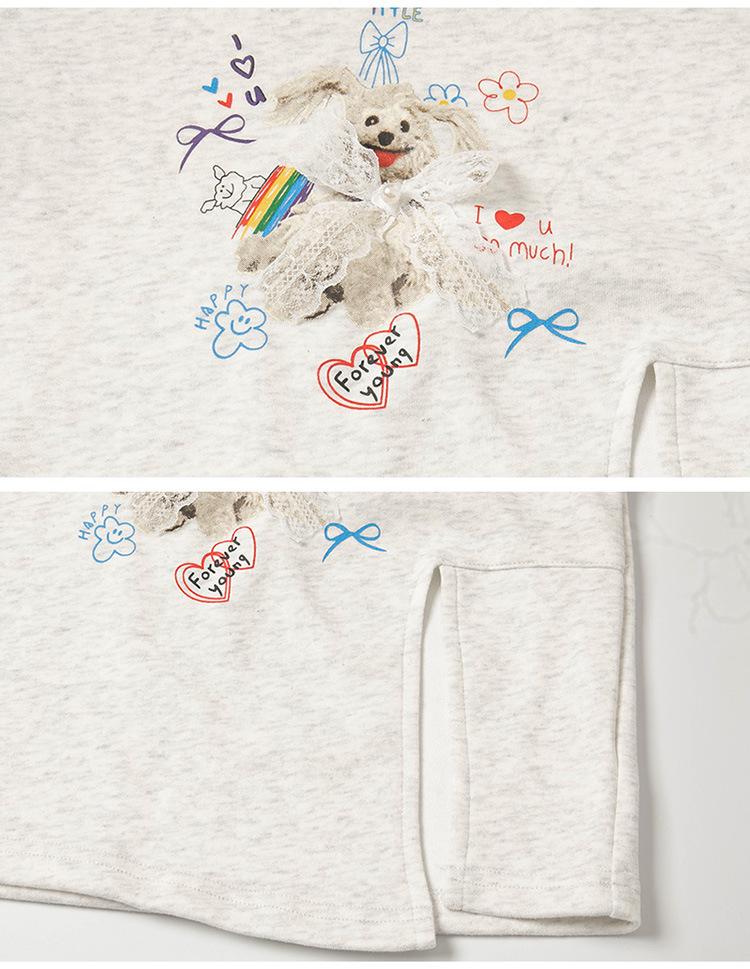 Осень 2025 Комплект для девочек свитшот и спортивные штаны с цветными блоками - Полосатый костюм-двойка с длинным рукавом