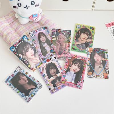 20 шт. Кавайные прозрачные K-pop протекторы для карт 3 дюйма, пакет для карт, протекторы для фотокарт, защитный пакет для хранения фотокарточек айдолов