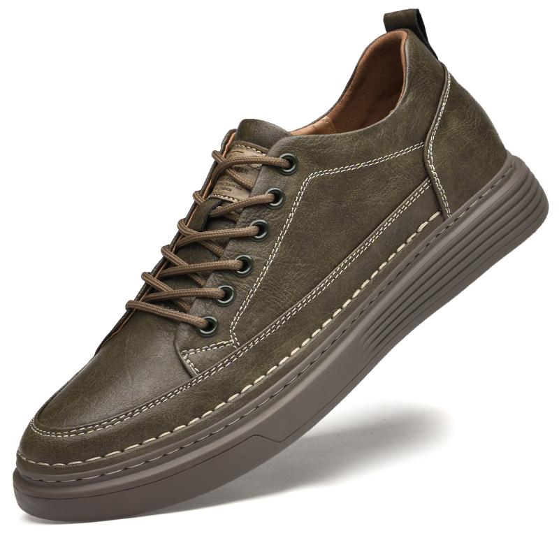 Italian Genuine Leather Casual Shoes Men's Lace Up Oxford Shoes Office Men's Dress Shoes