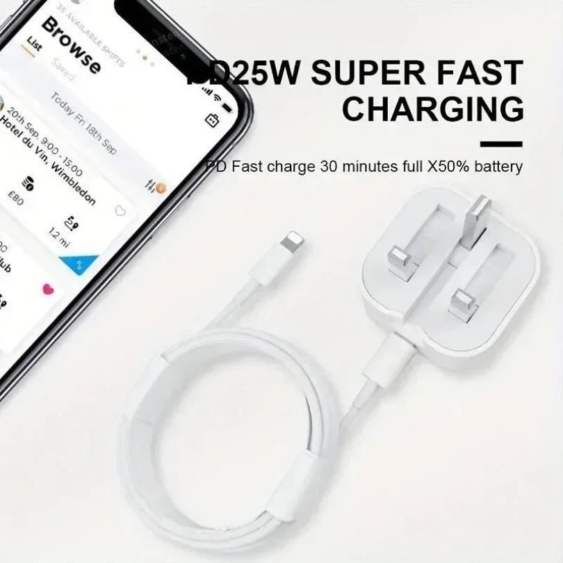 Зарядное устройство UK USB C QC 3.0 Quick Charge PD 25 Вт Складное зарядное устройство Type C для быстрой зарядки, адаптер питания для iPhone 16 15