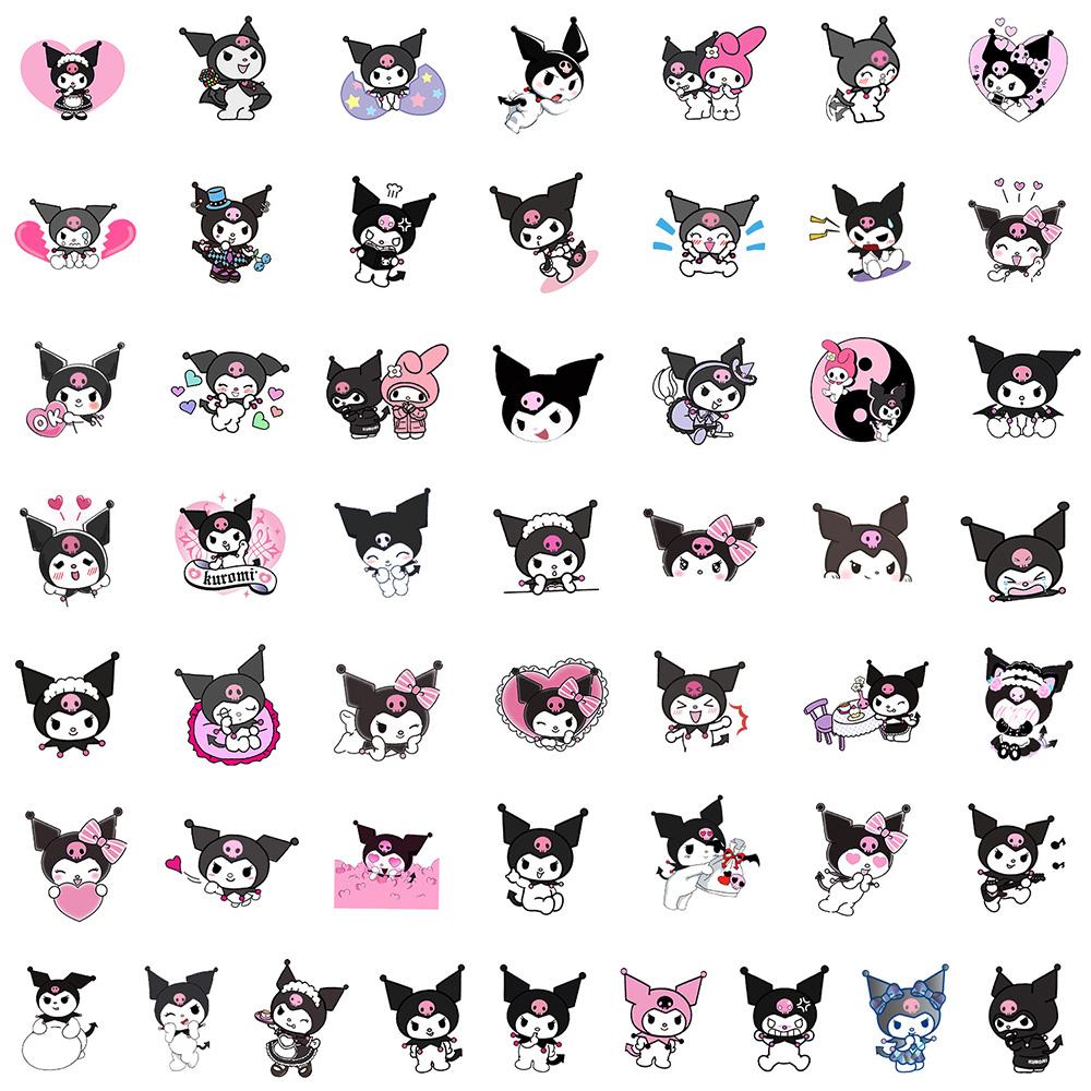 10/30/50 шт. Милые наклейки Sanrio Kuromi Мультяшные наклейки Милые граффити Скрапбукинг Чехол для телефона Планировщик Водонепроницаемые Эстетичные Наклейки Игрушки