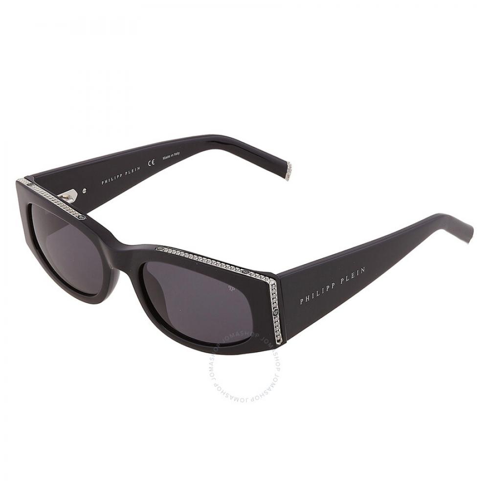 Philipp Plein Grey Oval Ladies Sunglasses Spp025s 0700 55