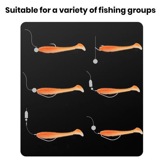 Yousheng 25 шт. мягкие рыболовные приманки с коробкой для хранения, высокогибкие устойчивые к укусу червячные искусственные приманки, имитация бионических приманок