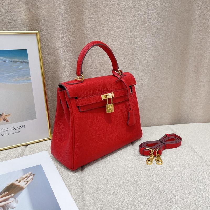 New Top Layer Cowhide Soft Leather Fine Lychee Pattern Leather Stitching Bag Genuine Leather Women's Bag Handbag Crossbody Bag