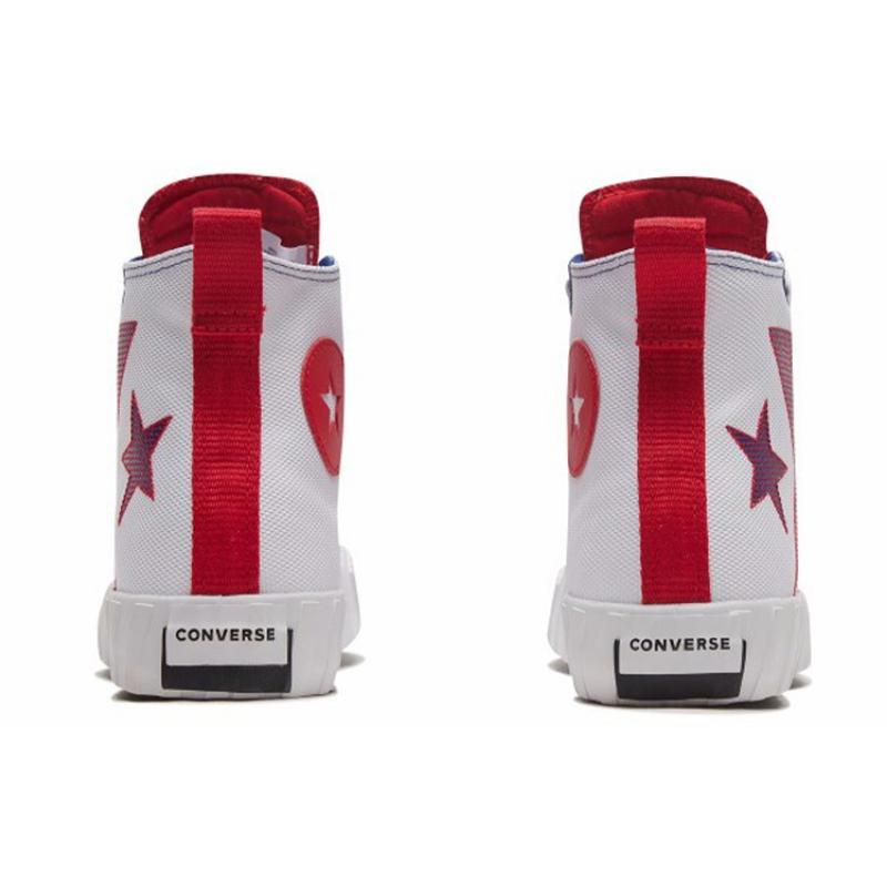 Converse UNT1TL3D Trendy Comfortable High Top Espadrilles Unisex White, Blue and Red