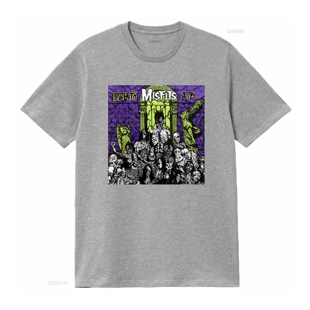 Misfits Earth AD Mens Punk Rock Band Album Concert Tour Merch T Shirt vintage Washed streetwear Stylish graphic Slightly
