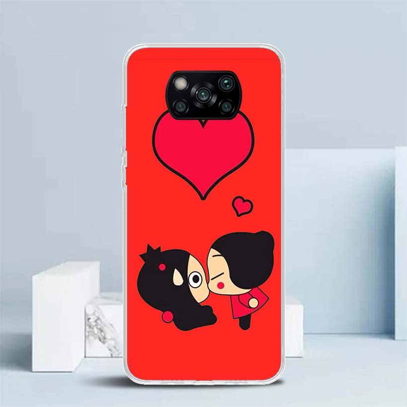 Cute Cartoon Pucca Garu Soft Cover for Xiaomi Poco F7 Ultra X7 X6 X5 Pro M7 Phone Case Redmi 15 15C 13 13C 12 12C 10 10C Print S