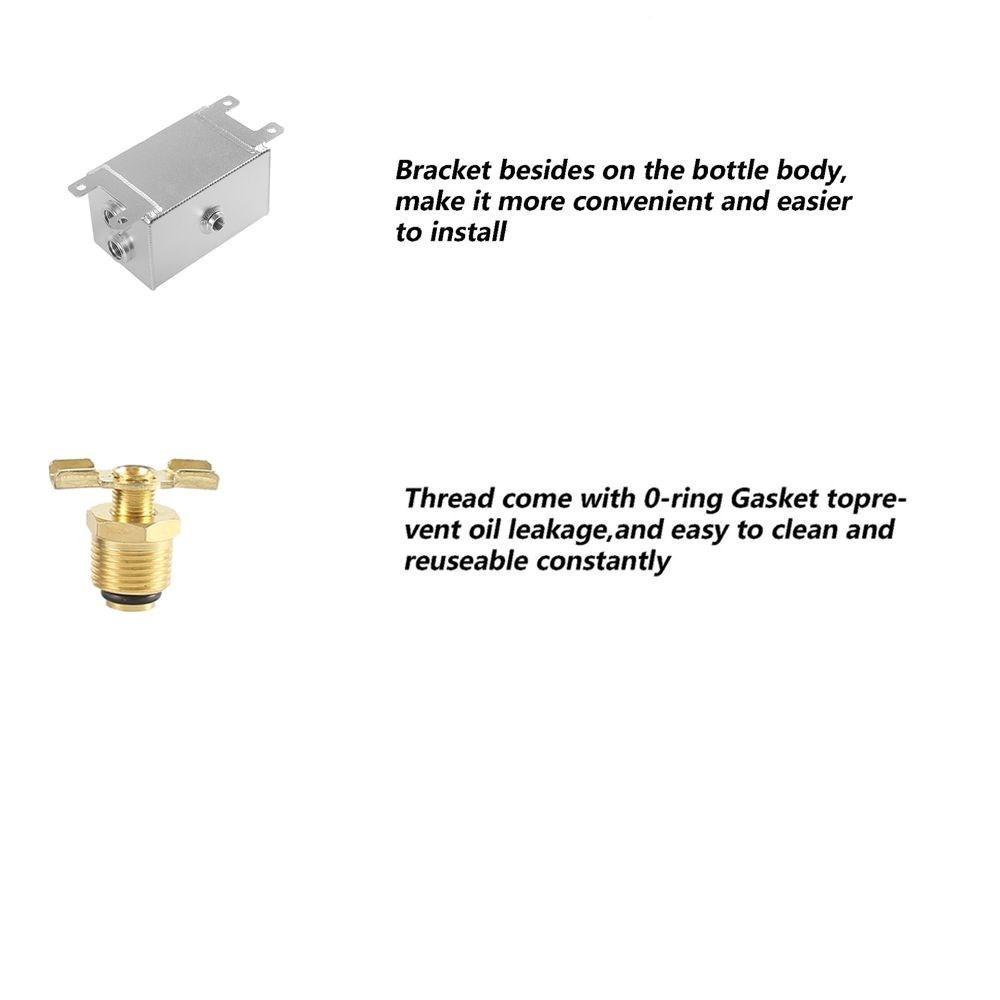 Маслоуловитель резервуар AN8 с фильтром сапуна гоночный 1200 мл 1.2L двойной перегородкой двойной фильтр двигатель автомобильные аксессуары