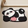 Cute Cartoon Panda Shaped Bath Mat Non-Slip Absorbent Quick Dry Washable Floor Mat for Bathroom Entryway Home