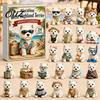 Autumn Style Decorative Charms 24 Days Cute Dog Advent Calendar 2026, 2D Acrylic Puppy Ornaments Christmas Daily Box for Kids Countdown Calendar,