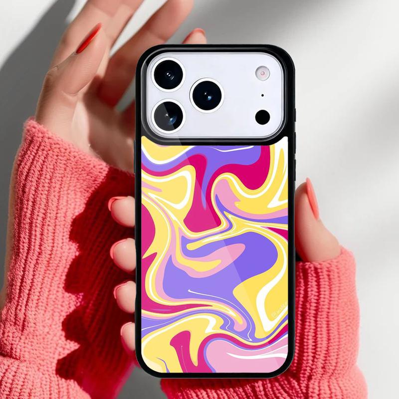 Rainbow 70s Groovy landscape Phone Case for iPhone 17 Air 16e 15 14 13 Pro Max Back Cover for 12 11 Pro Coque