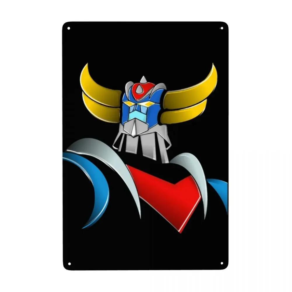 Vintage Goldorak Grendizer Metal Tin Sign Custom Anime UFO Robot Wall Art Decor for Pub Cafe Yard Rectangle Plaque