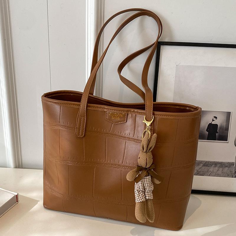 Вместительная сумка-тоут для женщин, высококлассная простая клетчатая сумка, сумка на плечо, трендовая