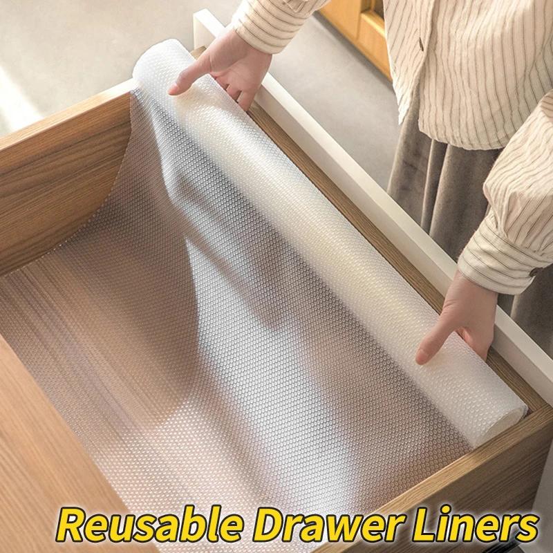 EVA Cabinet Mat Cabinet Liner Reusable Drawer Liners Non-slip Refrigerator Mat Fridge Waterproof Moisture-proof Drawer Mat