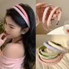 2/3Pcs Spring Summer Retro Colored Checkered Hair Band for Women Girls Hair Bundle Fashionable Simple Hair Accessory