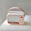 Bluetooth-будильник с динамиком S11 Новый портативный настольный будильник в стиле ретро Европейский динамик Розовый