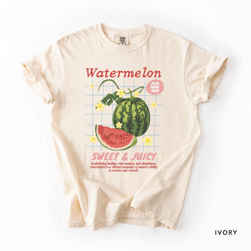 Watermelon Graphic T-Shirt: Vintage Boho Fruit Tee