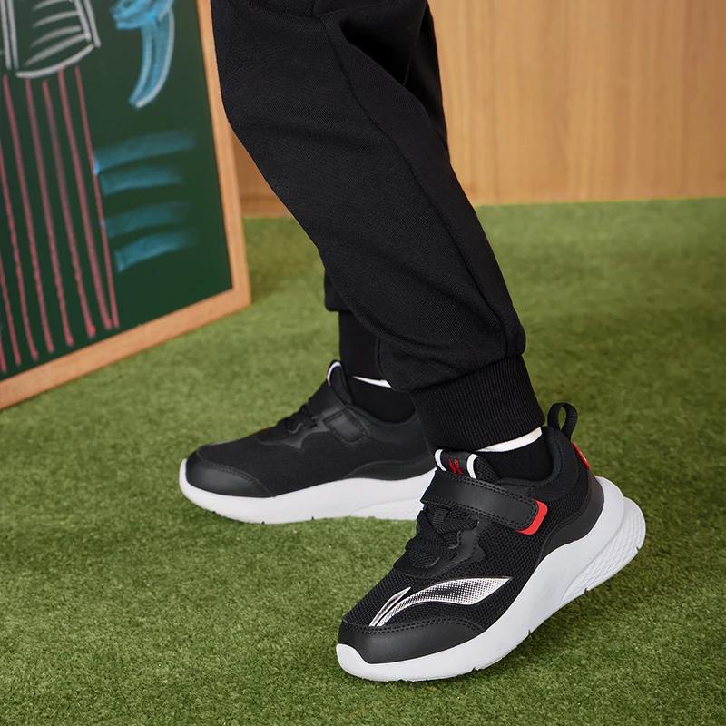 Кроссовки Li Ning Kids Sports Trend Low Top для бега Детские кроссовки черного цвета YKNT148-3