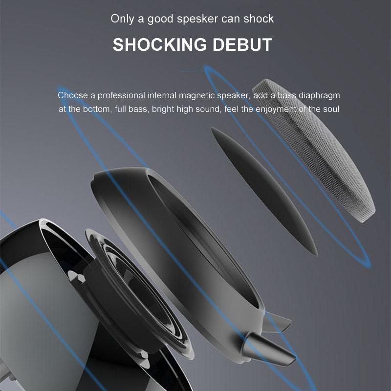 Беспроводной динамик Alien Metal Bluetooth, TWS сабвуфер, стереозвук, обновленная TF-карта, мини-портативный громкоговоритель, подарок