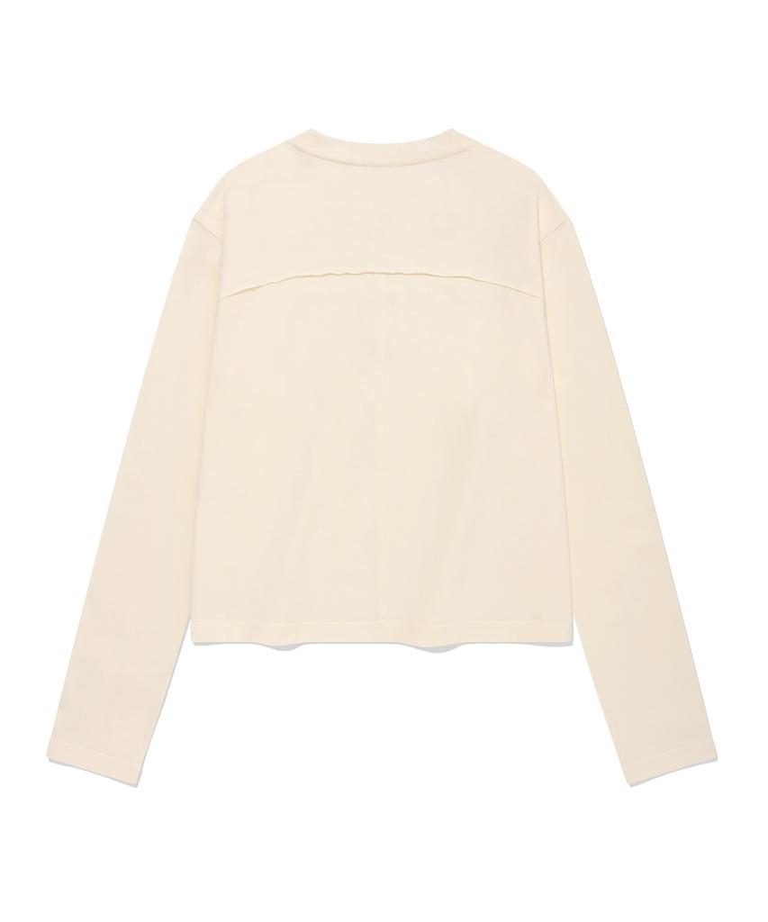 COVERNAT WOMAN Cooper Logo Slim Fit Long Sleeve Ivory