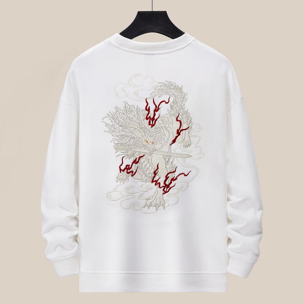 Толстовки мужские с круглым вырезом модные печатные толстовки с длинным рукавом свободные бархатные толстовки топы повседневные