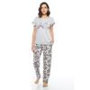 Женский пижамный комплект из вискозы с короткими рукавами и рисунком Paris