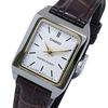 CASIO Quartz Watch LTP-V007L-7E2 Analog Women's White Dial Brown Leather Strap
