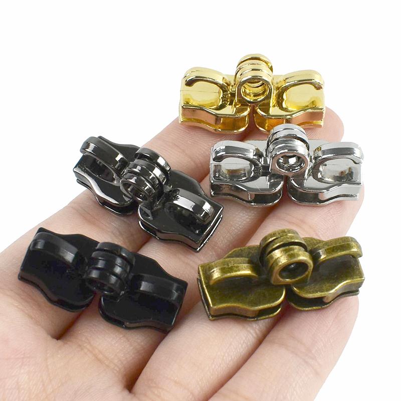 2/5/10 пар 5# 8# 10# Блокируемые нейлоновые слайдеры для молнии Двойное отверстие Безопасная блокировка молнии для багажа Застежка-пуллер Ремонтный аксессуар